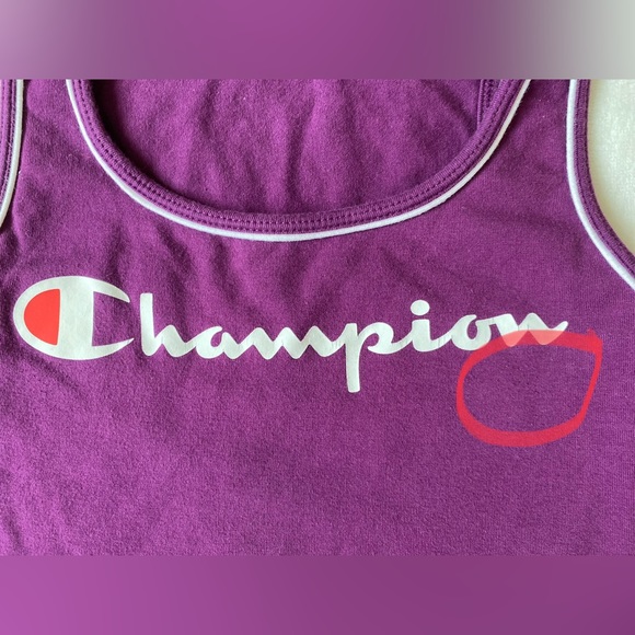 Women’s champion purple biker shorts & crop tank top set - Picture 2 of 16